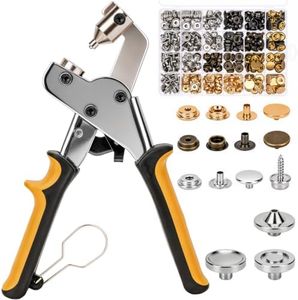 GRENTOOL Snap Fastener Tool Kit with 100 Sets 15mm Boat Cover Snaps