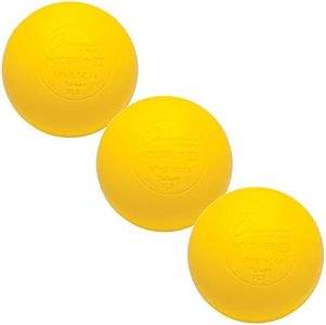 Champion Sports Lacrosse Balls: Official Size Sporting Goods Equipment for Professional, College & Grade School Games, Practices & Recreation - NCAA, NFHS and SEI Certified - Pack of 3 - Yellow