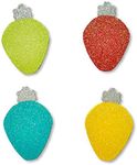 Roeda Brighten Your Life 12335m Glittered Christmas Light Bulb Magnets Set of 4 Assorted Colors