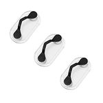 3 Pack Magnetic Eyeglass Holders Magnetic Sunglass Holder Stainless Steel Eyeglass Holder Glasses Holder Name Tag Badge Holder Sunglass Holder ID Badge for Men and Women (Stainless Steel, Black)