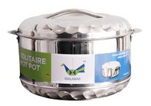 Malabar Trading Company Stainless Steel Casserole ,11 litres, 1 Piece, Silver ,Solid