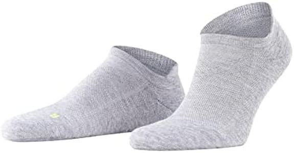 FALKE Unisex Cool Kick Sneaker Socks, Breathable, Cooling Effect, Polyester, Ankle Length, Everyday Colorful Sock, Grey (Light Grey 3400), 10.5-11.5, 1 Pair