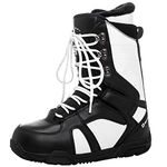 Alpine Swiss Mens Snowboard Boots Winter Snow Boots Black White 7 M US