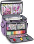 JJRING Sewing Machine Carrying Case, Portable Sewing Machine Bag with Shoulder Strap, Heavy Duty Sewing Machine Tote Suitable for Standard Sewing Machines, Purple