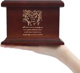 5.5 Inches Small Urn for Ashes Funeral Memorial Urns for Ashes Small Wooden Urns Box and Casket for Men Women, Keepsake Urn for Adults Memorial Ashes Holder