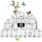 30 Pcs Mini Bud Vases As Wedding Centerpieces for Tables,Clear Bud Vases for Flowers,Small Flower Vases Suitable for Birthday Party,Anniversary,Wedding Reception,Baby Shower