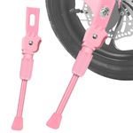 Proberos® Kids Bicycle Kickstand for 20'' Wheel, Metal Anti-Slip Spring Loaded Reinforced Metal Kickstand 10.43 inches Replacement Bike Kickstand for Kids Bike Bike Modification Accessory, Pink