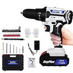 Cordless Drill and Screwdriver Set, 21V Electric Combi Drill with 1 x 1500mAh Battery, 2-Speed Rechargeable Power Tool - 45Nm, 25+1 Torque, Forward * Reverse Rotation, 29pcs Accessories