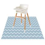 (Chevron) - Splat Floor Mat for Under High Chair/Arts/Crafts by CLCROBD, 130cm Waterproof Anti-Slip Food Splash Spill Mess Mat, Washable Portable Picnic Mat and Table Cloth (Chevron)