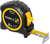 STABILA BM 300 Pocket Tape Measure 8 m (26 Inches) Double-Sided cm/Inch Scale with Spikes Hook