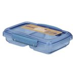 Sistema Ocean Bound Plastic Small Split Food Storage Container, 350 mL, BPA-Free, Teal or Blue (Not Selectable)