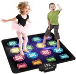 Gleamkid Dance Game Mat for Kids, LED Light-Up 12-Button Dance Pad with Adjustable Volume, Built-in Music, 1-Player & 2-Player Mode, 8 Challenge Modes and 3 Speed Level, for Kids Age 3-12