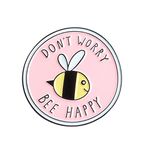 SaiDian 1Pcs Cute Bee Pin Brooch Don`t Worry Bee Happy Brooch Animal Pin Badge Novelty Enamel Pins for Women Girls, Zinc, no gemstone