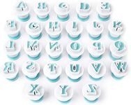 HUSAINI MART | 26 Pcs Uppercase Alphabet Letters Plunger Fondant Cookie Cutter Embosser Cake Cupcake Decorating Baking Mold Tools for Birthday Cake Cookie Fruit