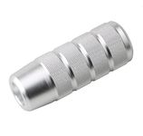 MBBITL Car Manual Universal Gear Shift Knobs Aluminum Shifter Lever Head Shifting 9.5cm - Silver