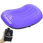 Funesla Camping Pillow Inflatable for Adults Kids, Compressible, Lightweight, Compact, Inflatable Pillows for Camping, Small Travel Camping Pillow, Backpacking, Hiking, Beach-Purple