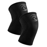 Rehband 5mm Knee Sleeves for Functional Training, Cross-Training & Powerlifting, Weightlifting Knee Support made of Neoprene, Unisex, Colour:Carbon/Black - 1 Pair, Size:X-Small