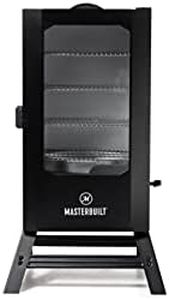 Masterbuilt® 40-inch Digital Electric Vertical BBQ Smoker with Leg Kit, Side Wood Chip Loader and 970 Cooking Square Inches in Black, Model MB20070122