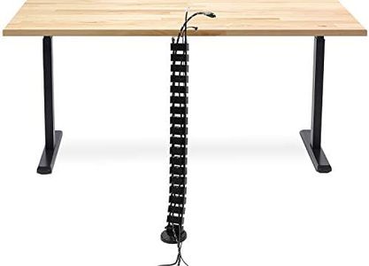 Mount-It! Cable Management Spine, Desk Cord Organizer Vertebrae, Keeps Power and AV Cords Safe and Organized, 50 Inch Long Modular Wire Management Tray, Black