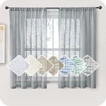 MRTREES Grey Voile Curtains 57 Drop