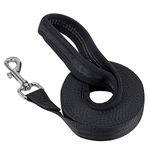 Vivifying Training Lead for Dogs, 6M Nylon Long Line Dog Lead for Pet Tracking Training Obedience Lead Rope(Black)