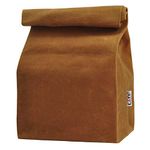 Waxed Canvas Lunch Bags Brown Paper Bag Styled - Classic Updated - Reusable and Washable, Worthbuy Lunch Box for Men & Women