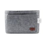 SYUTAM Women Felt Purse Organizer Insert for Ladies Handbag, Tote, Hobo Bag Storage & Purse Divider, Multiple Storage Compartment - Grey(9.25x5.1x5.9) inch (Medium)