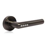 XFORT Smart Lock Door Handle, Stainless Steel in Gun Metal Grey, Lever On Rose, Bluetooth Door Handle for Internal Wooden Doors