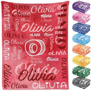 Custom Blanket Personalized Throw Blanket Customized Blankets with Name Text for Adult Kid Birthday