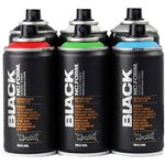 Montana Black Pocket Can Spray Pain, 150 ml, Assorted Colours, MT3144, 6er Montana Black 150ml Set, 6er Montana Black Value Sets