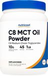 Nutricost C8 MCT Oil Powder 1LB (16oz) - 95% C8 MCT Oil Powder