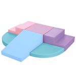 TODIBY Soft PU Leather 6-Piece Foam: Climber Play Set for Kids - Indoor Climbing and Crawling Toys for Babies - Playtime Corner Climber for Toddlers