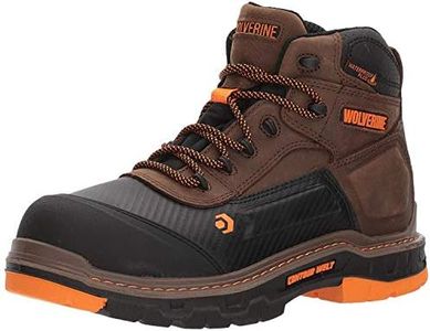 Wolverine men's Overpass 6" Mid Composite Toe Waterproof Work Boot, Summer Brown, 9.5