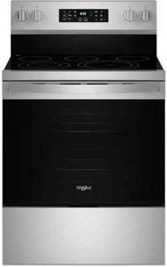 Whirlpool WFES5030RS 5.3 Cu. Ft. Stainless Freestanding Smoothtop Electric Range