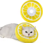 ANWA Adjustable Cat Cone Collar Soft, Cute Cat Donut Collar After Surgery, Kitten Recovery Cones to Stop Licking
