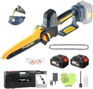 Prunarbo Cordless 8” Mini Chainsaw Compatible with Makita 18V Batteries, Brushless Electric Pruning Saw with Auto Oiler & 2x4000mAh Batteries for Backyard Cleanup, Tree Trimming & Storm Debris Cutting