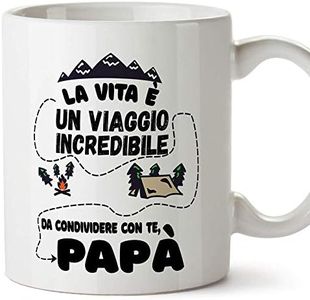 MUGFFINS Tazza Papà (Miglior Padre del Mondo) - La vita è un viaggio incredibile - Idee Regali Originali Festa del Papà