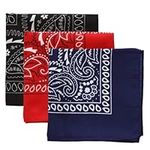 Tough Headwear Large Bandana Headband - Handkerchief Bandanas for Men & Women - Paisley Bandana Pack - Cowboy Scarf & Durag