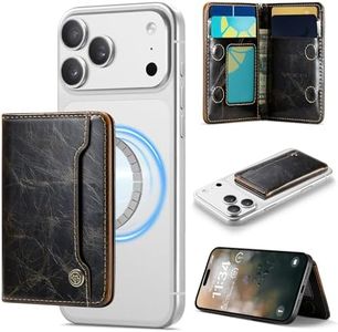 Vinich for Magsafe Wallet Magnetic RFID Blocking Card Holder Compatible with MagSafe Phones and Cases, Strong Magnet Minimalist Phone Wallet for iPhone 16/15/ 14/13/ 12/ Pro/Max/Plus, Luxury Coffee