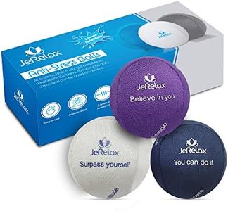 JeRelax - Lot de 3Balle Anti-Stress,Balle ReeducationMain,3 Résistances et 3 Parfums, Réduit leStress, Améliore la Concentration.RenforcementPoignets,Doigts, Mains, Musculation Avant Bras