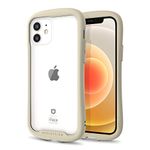 iFace Reflection Series Clear Case for iPhone 12 Pro/iPhone 12 (6.1") – Cute Dual Layer [TPU + 9H Tempered Glass] Shockproof Protective Cover [Drop Tested] [Wireless Charging Compatible] - Beige