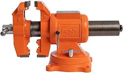 Pony Jorgensen Multi-Purpose Swivelling Bench Vice, 127 mm x 127 mm Size, Orange (29055)