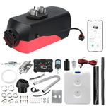 Triclicks 12V 5KW Air Diesel Heater Parking Heater Diesel Night Heater with Silencer LCD Switch Remote Control 10L Tank For Truck, Boat, Car Trailer, Motorhomes, Campervans (Style 1-with App)