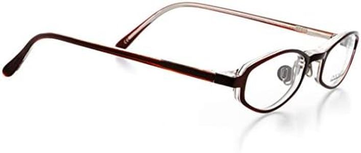 Hit Notion Optical Eyewear - Oval Shape, Plastic Full Rim Frame - Prescription Eyeglasses RX, Burgundy Crystal