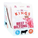 Kings Beef Biltong - Rib Eye Flavour - High Protein, Gluten Free Meat Snack - Box of 12 x 25 g Packs