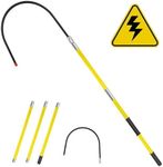 10.8 Feet Rescue Hook, High Voltage Insulated Rescue Hook high Voltage Telescopic 10kv35kv, Fire Electrician Anti-electrocution Rescue Hook 380V, Rescue Hook,18 inch Opening (Yellow10.8 Feet)