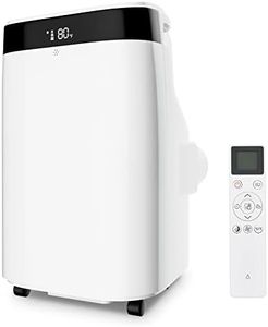 10000 BTU Portable Air Conditioner, Portable AC/Air Conditioner with Remote Control for Room up to 450 Sq.Ft, 3-in-1 Functions/Digital Display/24 Hrs Timer/Caster Wheels for Home/Office/Dorms, White