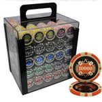 MRC Poker 1000 Ct Ace Casino 14 Gram Poker Chip Set Acrylic Case Custom Build