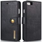 iPhone 6 Plus Case,iPhone 6S Plus Leather Wallet Case Removable Magnetic Flip Cover with Card Slots Holder (iPhone 6 Plus/6S Plus (5.5"), Black)