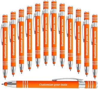 KOLOWKO Personalized 2 in 1 stylus Ballpoint pen, up to 1000 bulk/Custom Engraved Name, Text, Message - ballpoint pen for business, graduation, anniversary, communion gifts